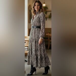 Leopard Print Maxi Dress New (generous fit)